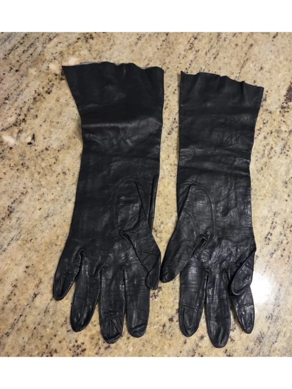 Vintage Womens Size S Black Leather Formal 12